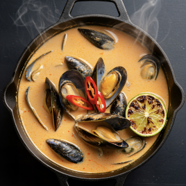 Мидии в соусе Том ям