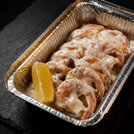 Креветки Королевские в сливочно-чесночном соусе