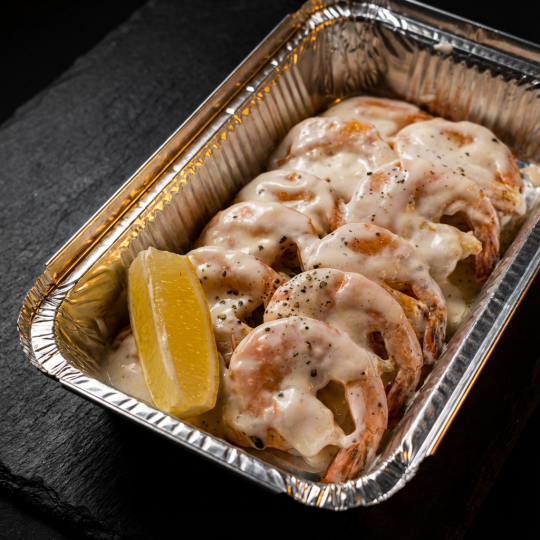 Креветки Королевские в сливочно-чесночном соусе